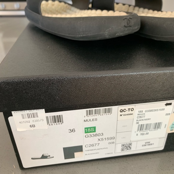 Chanel Thermoplastic PVC Camellia Mules/ Slides - Picture 4 of 7